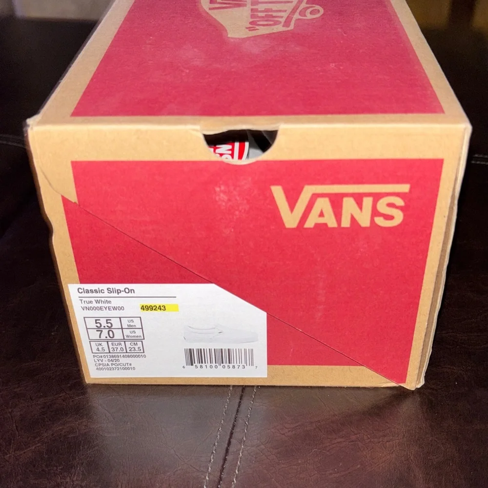 Vans White Slip-On Sneakers - Picture 6 of 8